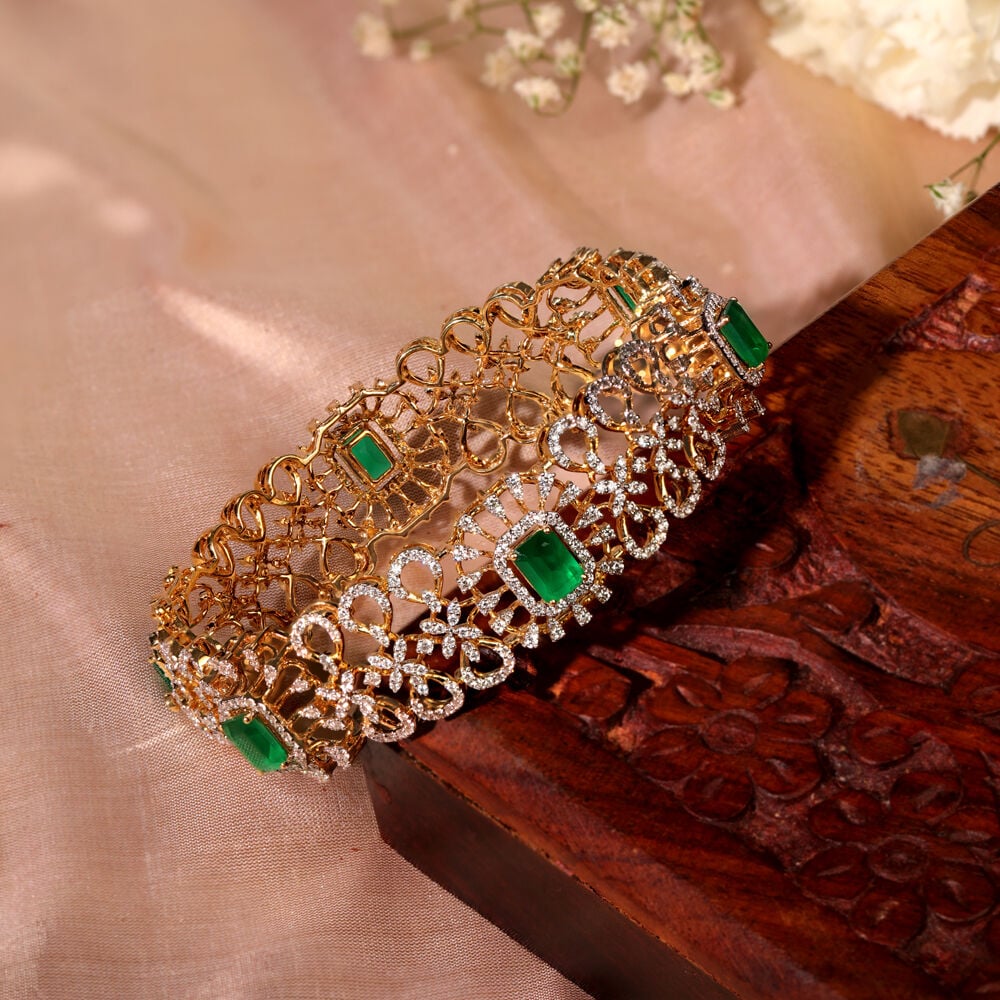 Uncut diamond sale bangles tanishq