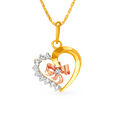 Blooming Romance Diamond Heart Pendant,,hi-res image number null