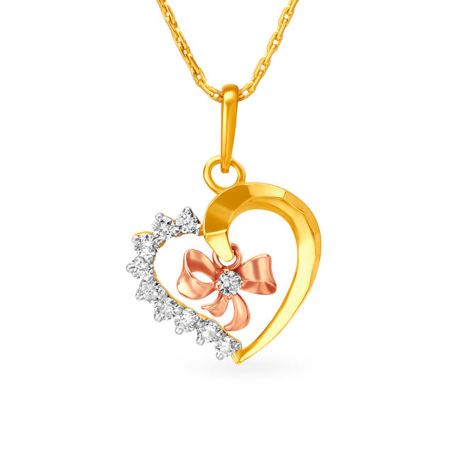 Blooming Romance Diamond Heart Pendant,,hi-res image number null