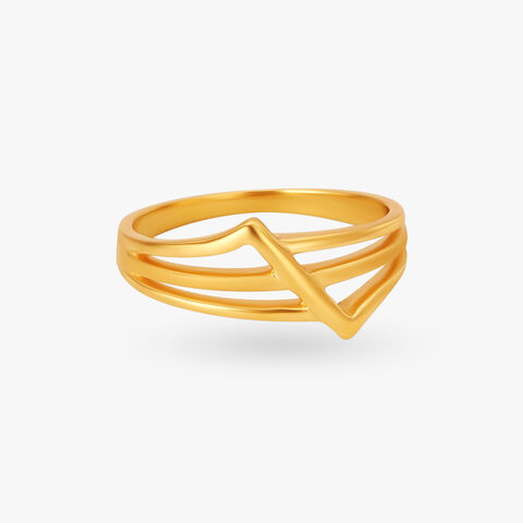 Statement Gold Finger Ring alternate view 1