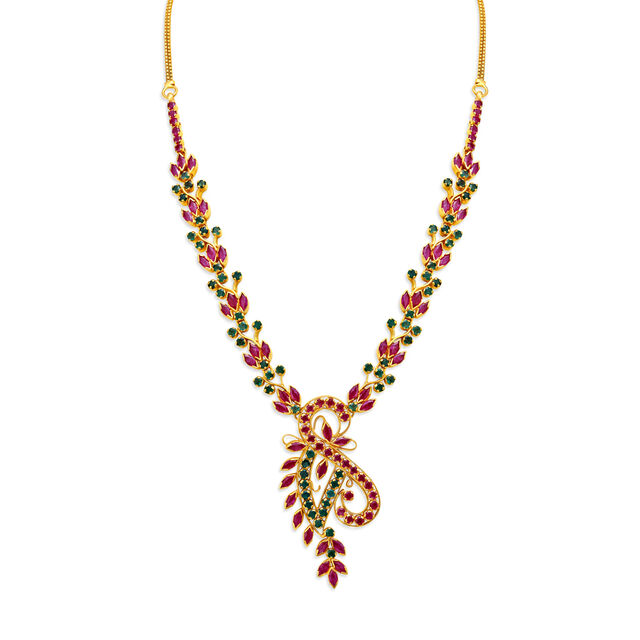 Kumuda Emerald and Ruby Necklace