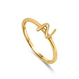 Letter N 14KT Yellow Gold Initial Ring,,hi-res image number null