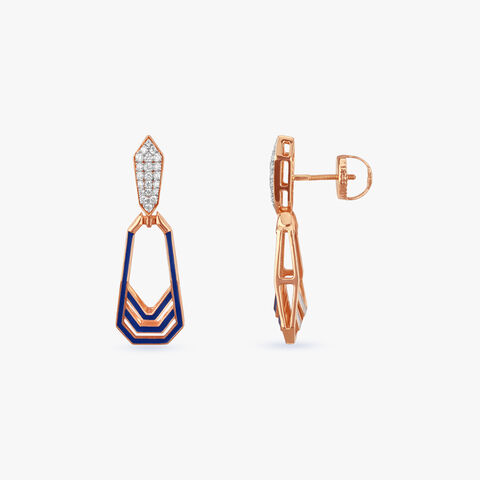 Geometric Versatility Diamond Drop Earrings