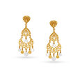 Jhumka Style Gold Drop Earrings,,hi-res image number null