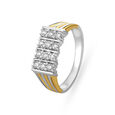 Beguiling Rectangle Motif Diamond Finger Ring For Men,,hi-res image number null
