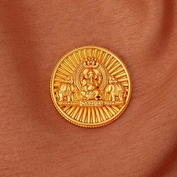 Ganesh Motif 22 Karat Gold Coin
