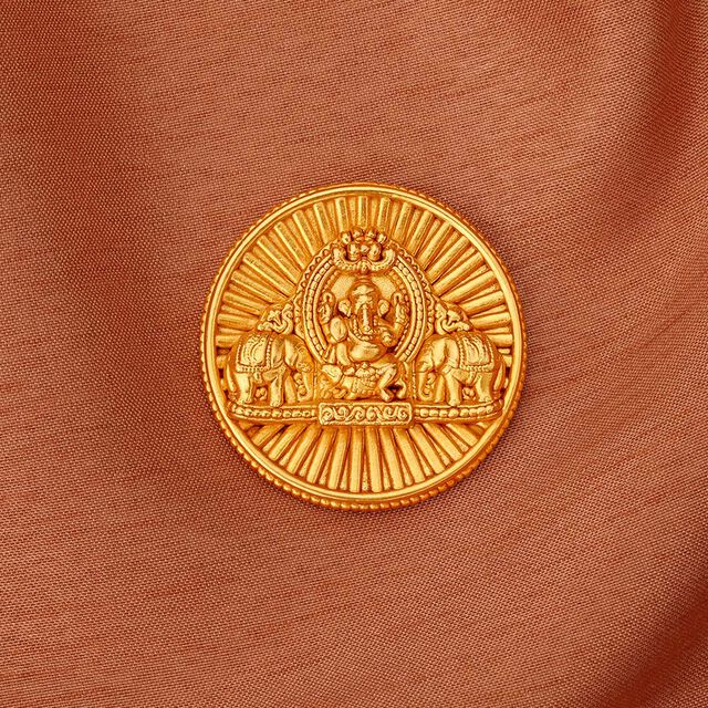 Ganesh Motif 22 Karat Gold Coin,,hi-res image number null