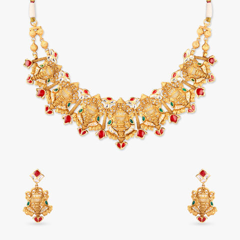 Radiant Rhythm Gold Necklace set