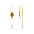 Devotional Yellow Gold Deity Sui Dhaga Earrings,,hi-res image number null