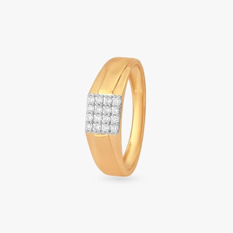 Stacked Gleam Diamond Ring for Men
