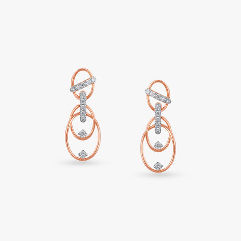 Twisted Radiance Diamond Drop Earrings