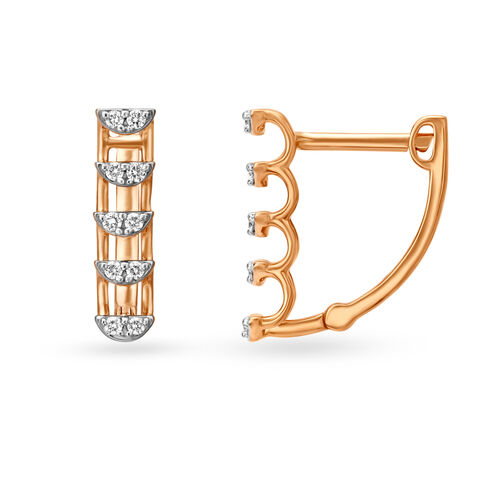 Adorable Dainty Diamond Hoop Earrings