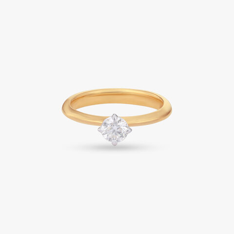 Radiant Flame Solitaire Ring