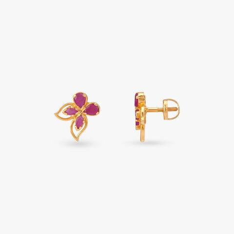 Scarlet Whisper Stud Earrings for Kids