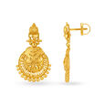 Luminous 22 Karat Yellow Gold Beaded Nuture-Inspirted Drop Earrings,,hi-res image number null