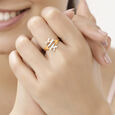 14 KT Yellow Gold Dazzling Geometric Ring,,hi-res image number null