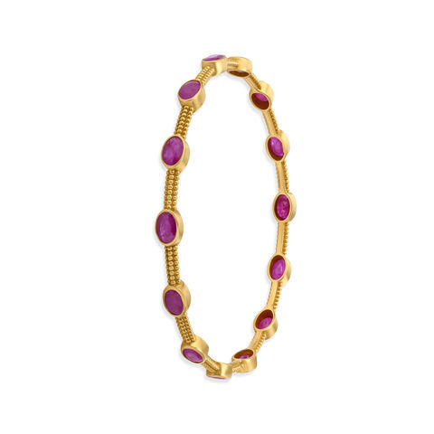 Graceful Gold Ruby Bangle
