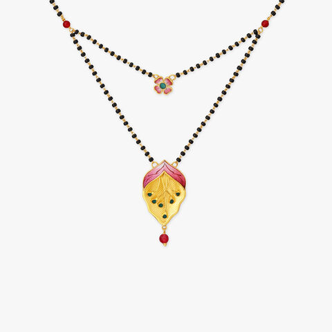 Crimson Veil Gold Mangalsutra