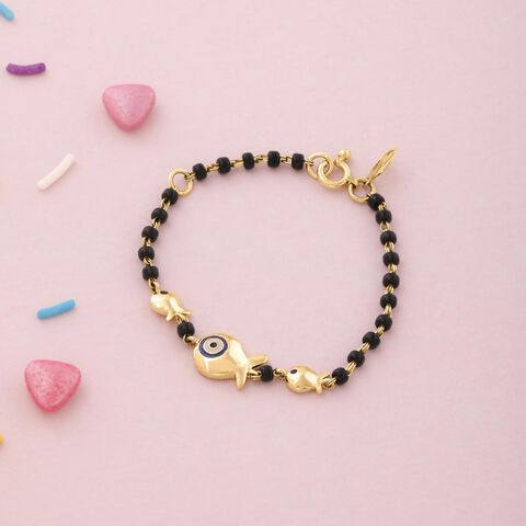 Evil Eye Splash Gold Bracelet