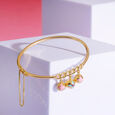 Pop Star Orbs 14 KT Pink Sapphire Bangle,,hi-res image number null
