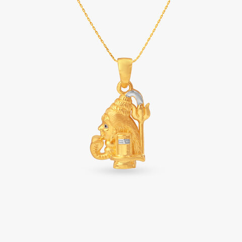 Trident Shiva Gold Pendant for Men