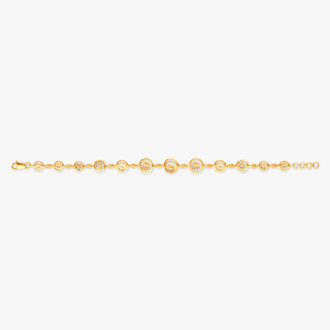 Floral Cascade Gold Bracelet