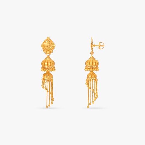 Diamond Top Jhumka Earrings