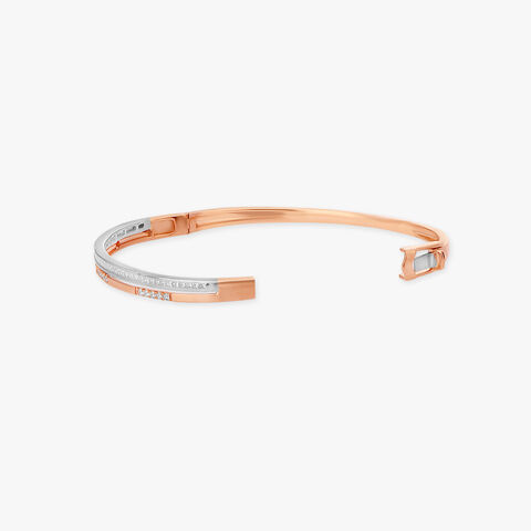 Dual Tone Diamond Bangle