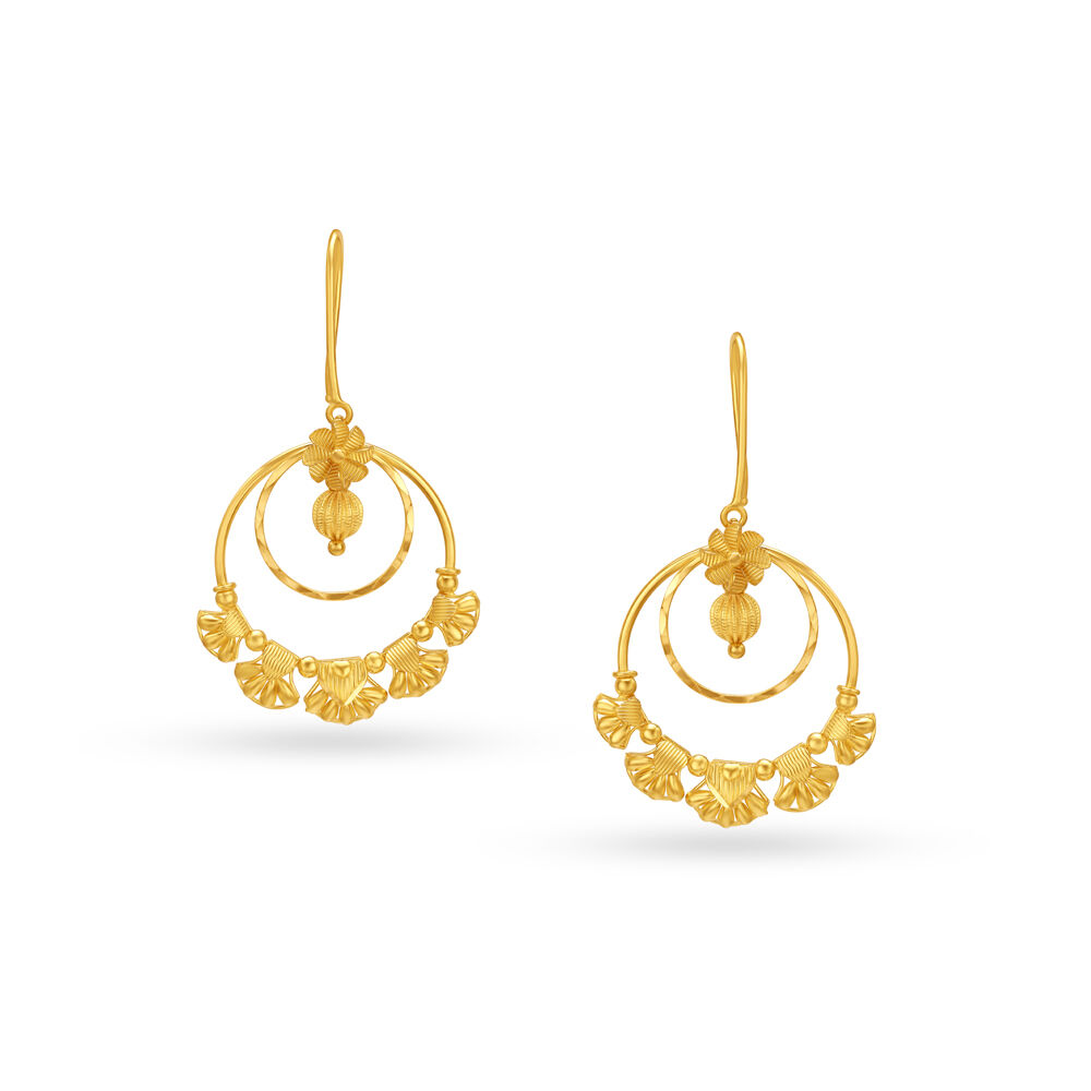 TFC Pompom Huggie Gold Plated Stud Earrings