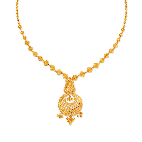 Traditional Majestic Gold Pendant With Chain