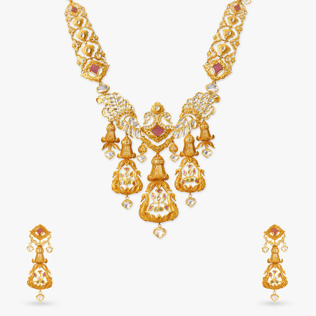 Wings of Dawn Gold Necklace Set