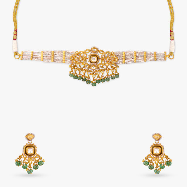 Imperial Crest Gold Necklace Set
