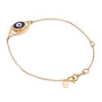 14 KT Yellow Gold Geometric Evil Eye Bracelet,,hi-res image number null