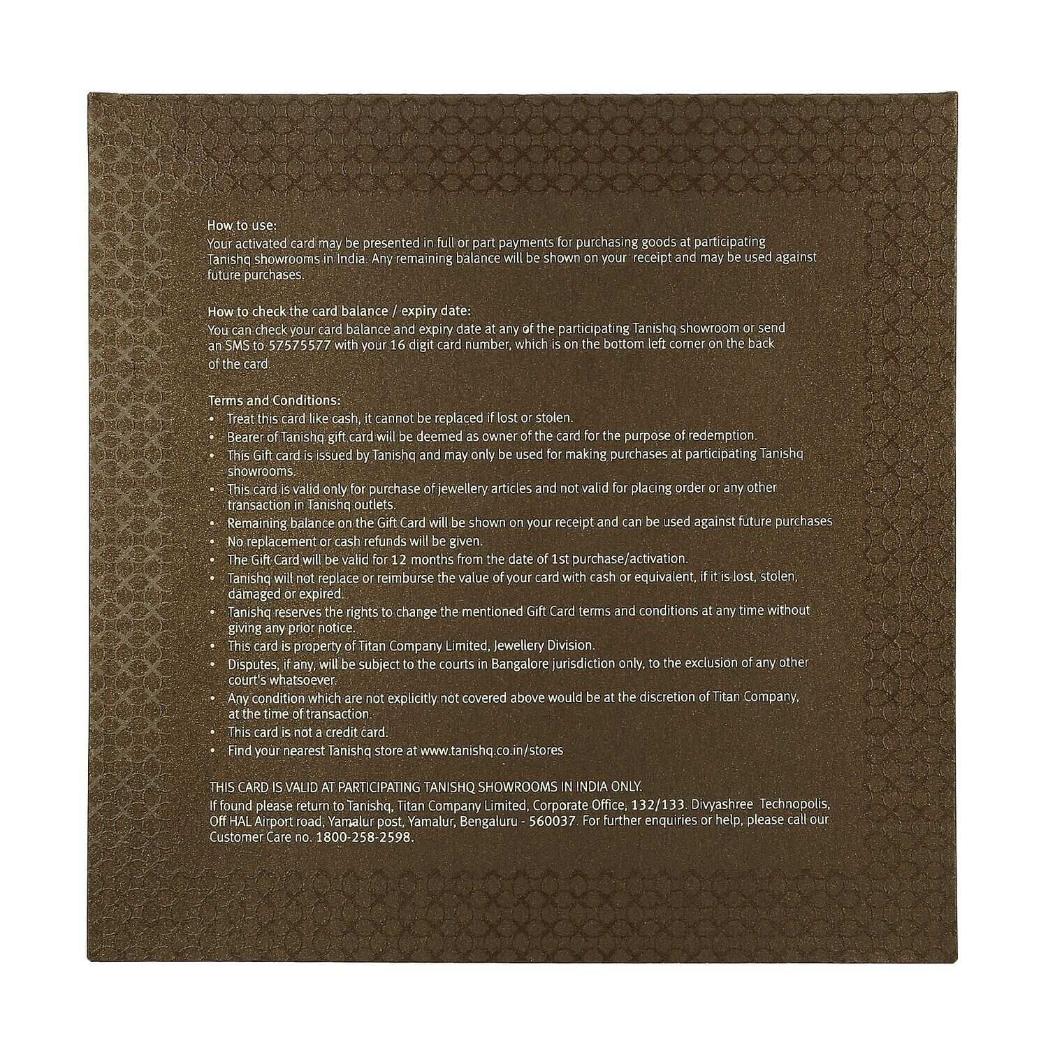 Tanishq E-Gift Card | Tanishq Online Store