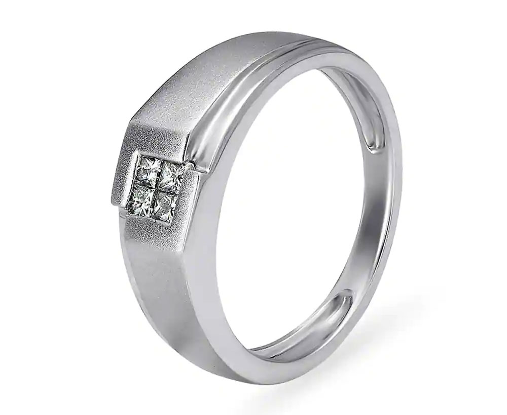 Handsome 950 Pure Platinum And Diamond Finger Ring