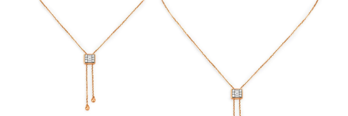 Single line diamond necklace tanishq sale