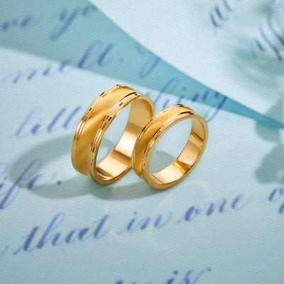 Faithfulness Couple Ring Gold 3D model 3D printable | CGTrader