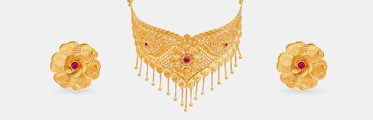Tanishq gold choker necklace on sale