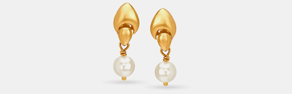 Fashion Simple Gold Plated Pearl Drop Earrings For Women Korean Jewelry  Wedding | eBay