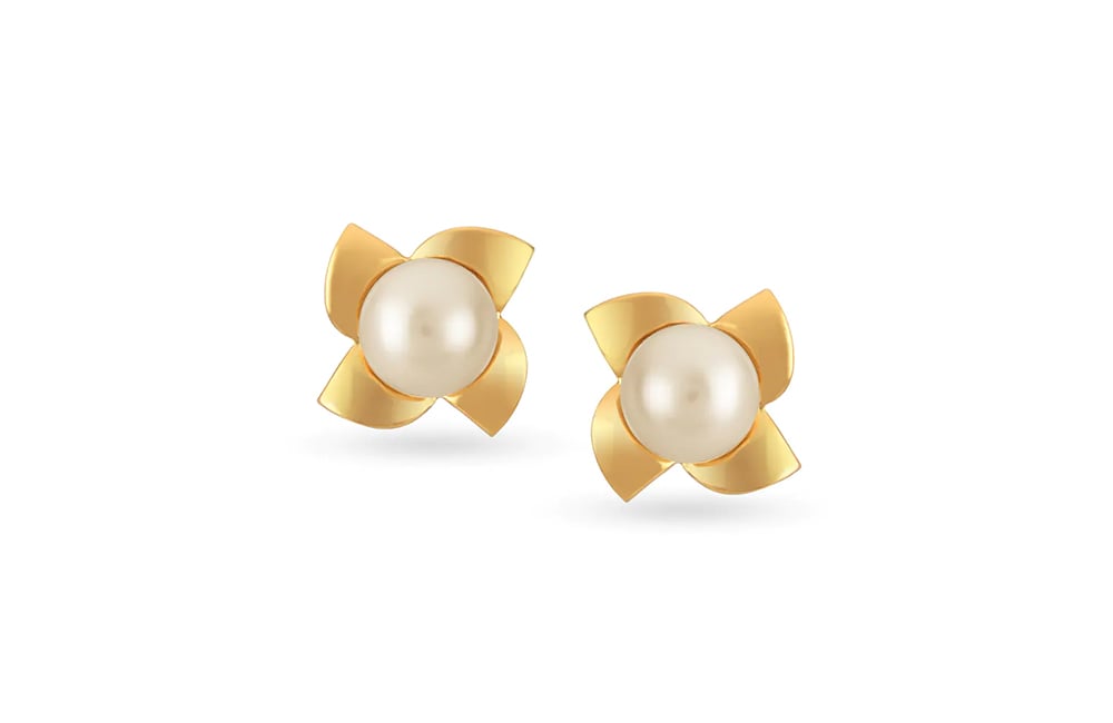 Tanishq pearl earring with price store