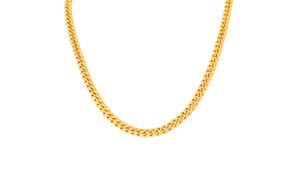 AFJ GOLD One Gram Micro Gold Plated Chain for Mens (18 inch) – B Podder  Micro Gold