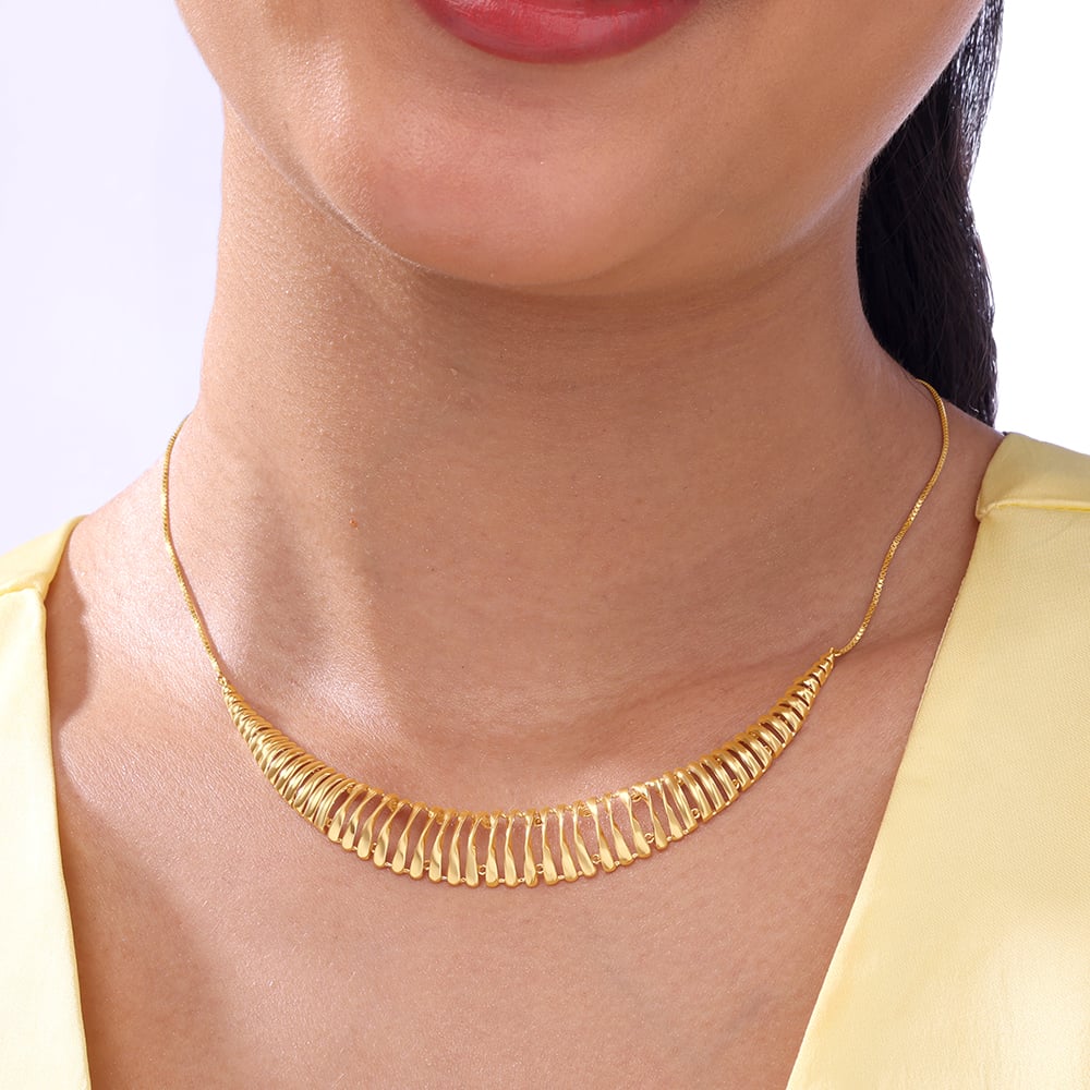 Sleek Radiant Gold Necklace,,hi-res image number null