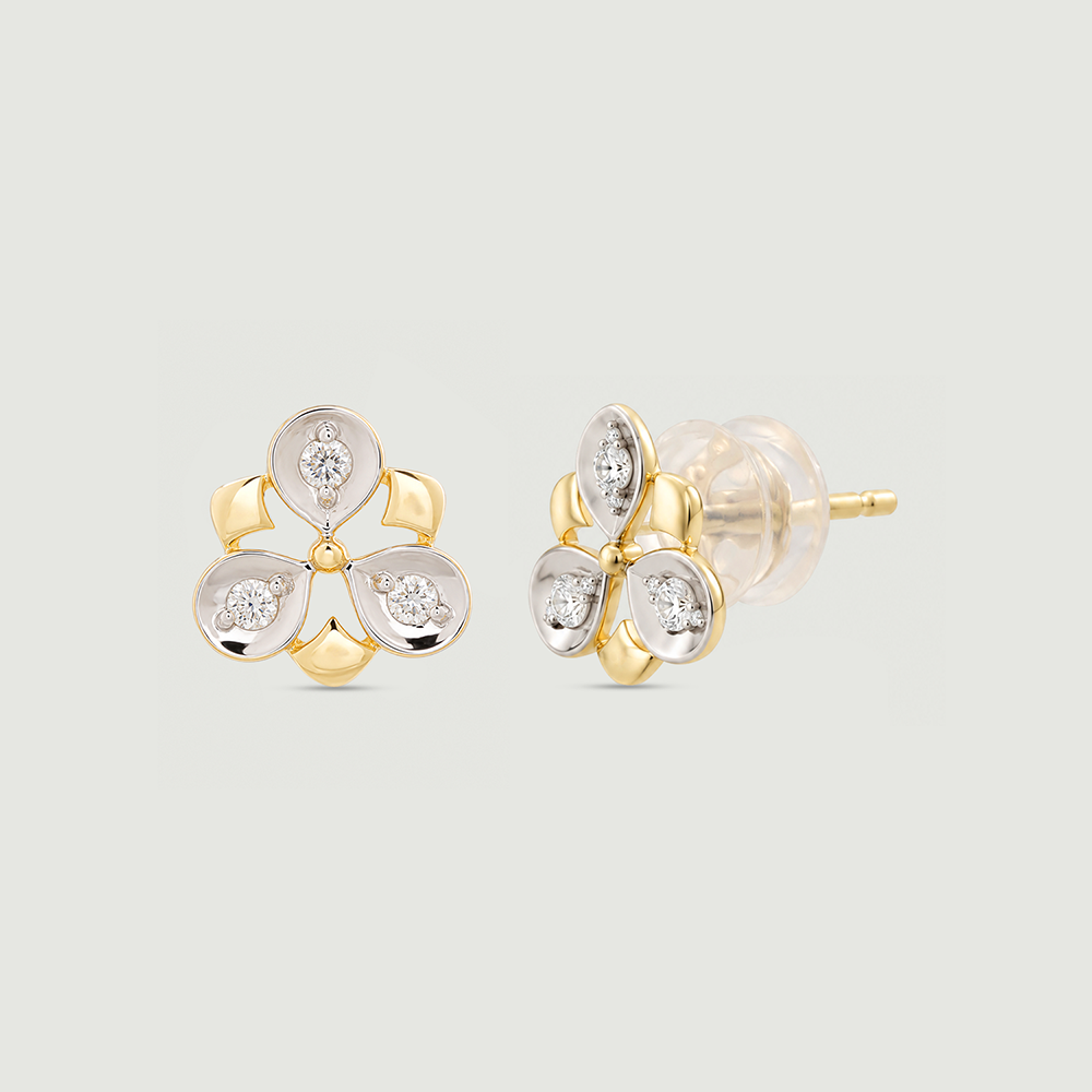 Twinkling Trio Diamond Stud Earrings,,hi-res image number null