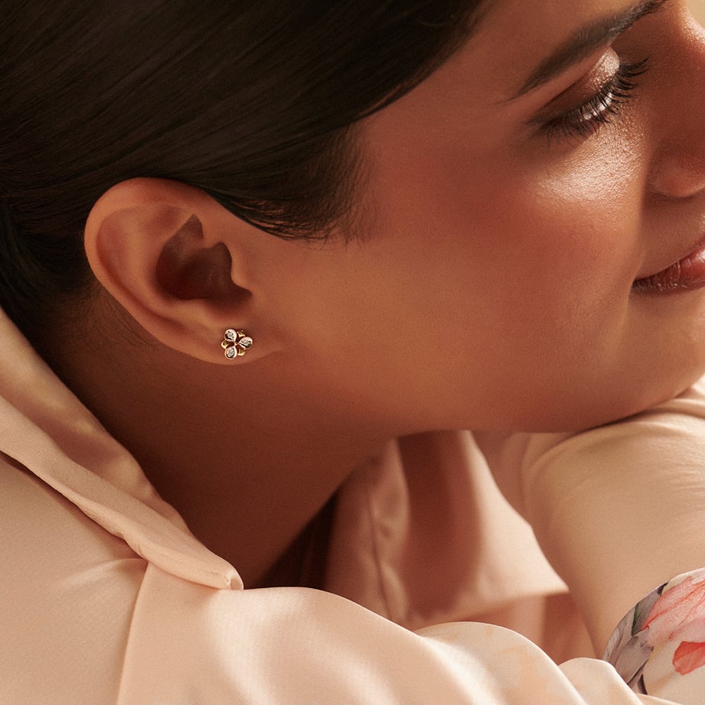 Twinkling Trio Diamond Stud Earrings,,hi-res image number null