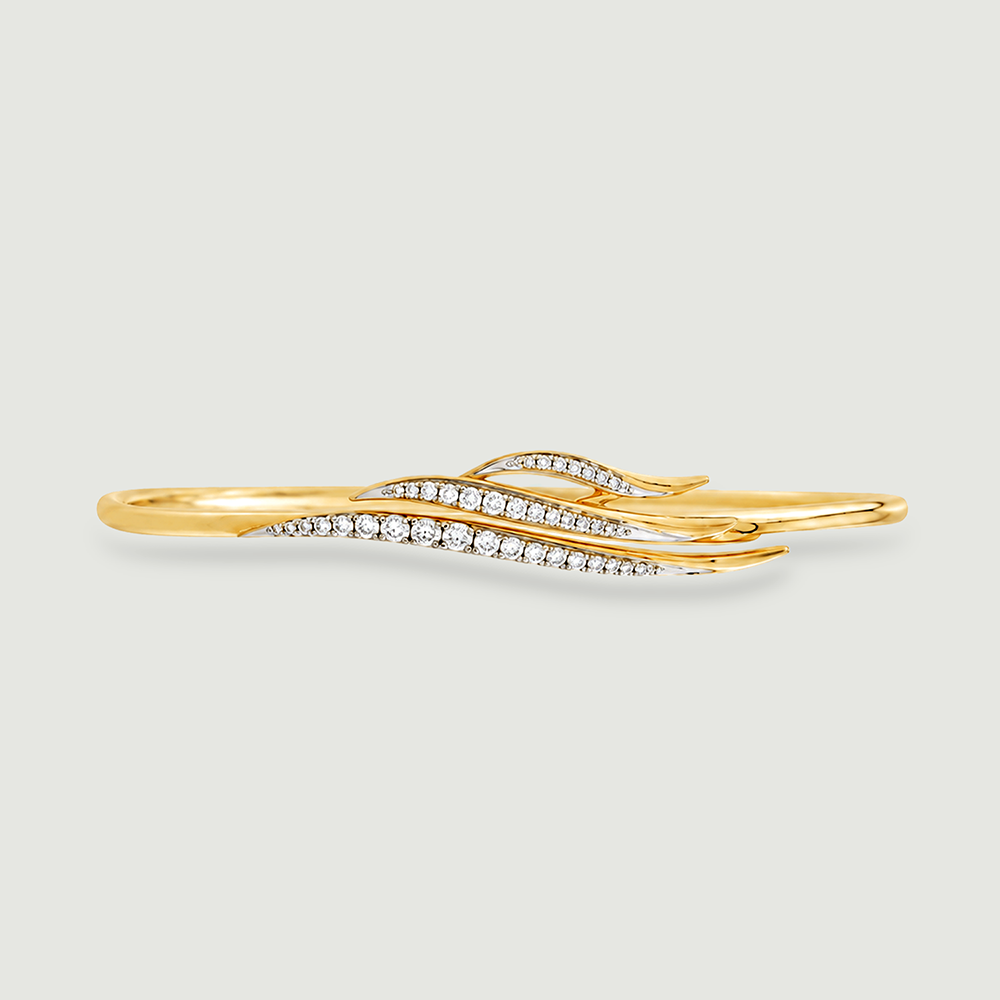 Fluid Wavelike Diamond Bangle,,hi-res image number null