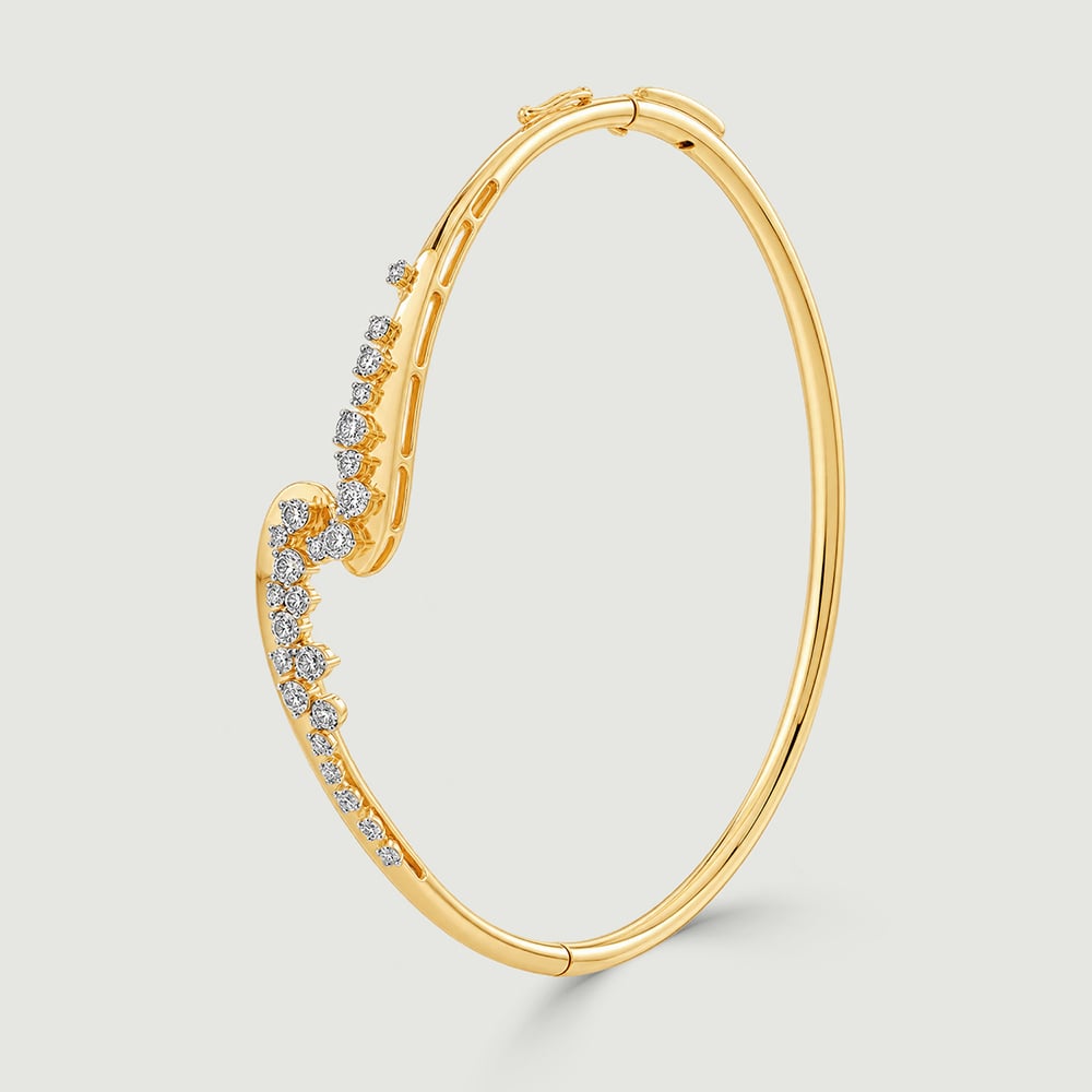 Fluid Shimmering Diamond Bangle,,hi-res image number null