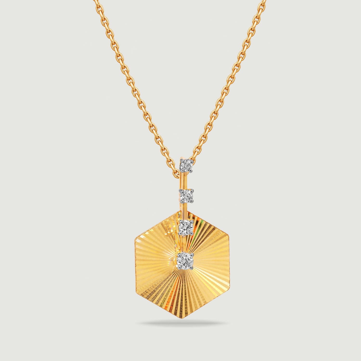 Radiant Geometric Diamond Necklace,,hi-res image number null