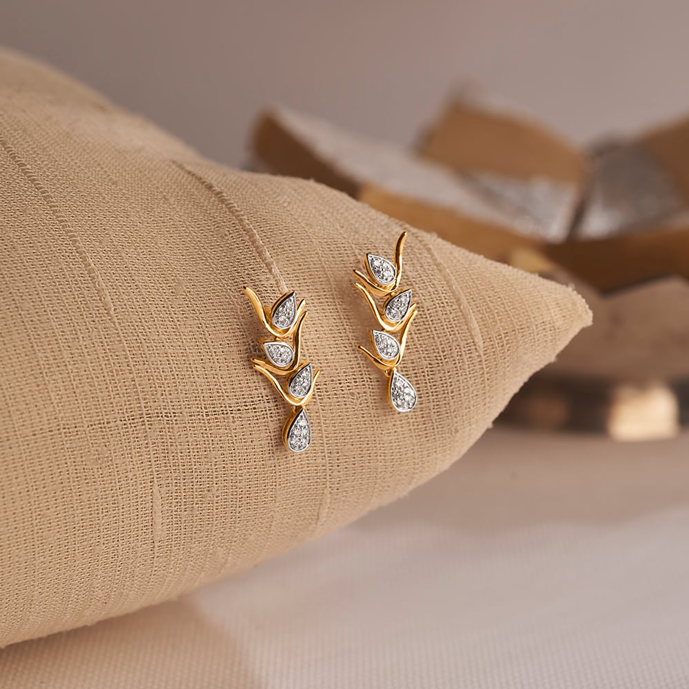 Flickering Flame Diamond Drop Earrings,,hi-res image number null