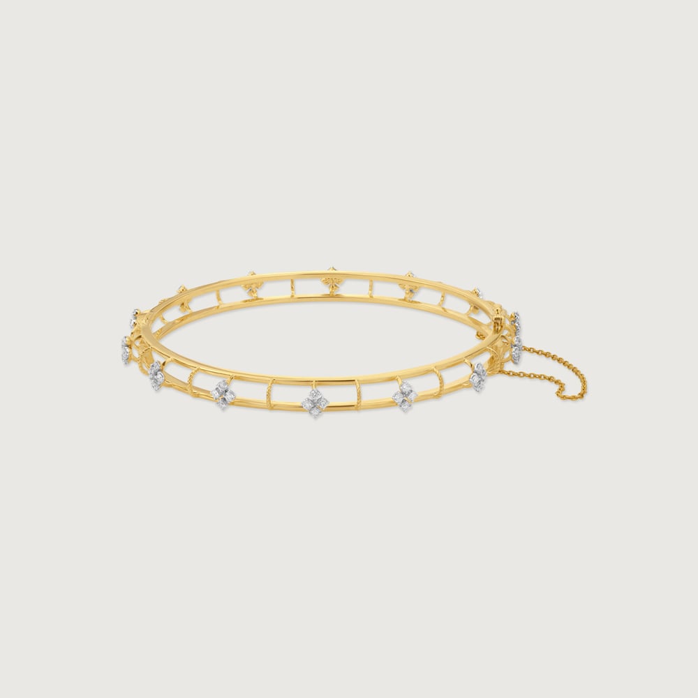 Charming Floral Diamond Bangle,,hi-res image number null