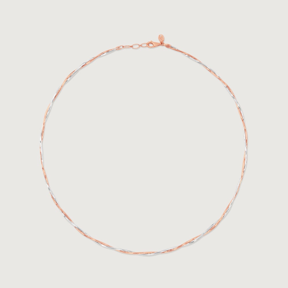 Sleek Interwoven Omega Gold Chain,,hi-res image number null